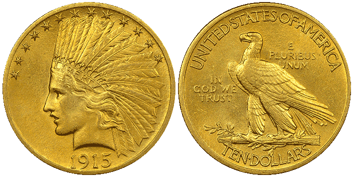 39. 1915 Indian $10 | NGC